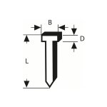 Bosch - clou d'agrafeuse type 47, 1, 8 x 1, 27 x 19 mm, paquet de 1000 1000 pièces Bosch - clou d'agrafeuse type 47, 1, 8 x 1, 27 x 19 mm, paquet de 1000 1000 pièces