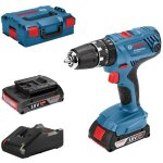 Perceuse - visseuse  percussion sans fil gsb 18v - 21 bosch / batterie 2x 2, 0 ah + chargeur en coffret ...