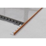 Profil d'angle j rectifi� en acier inoxydable pour carrelage 1. 2cm x 270cm - cuivre satin�