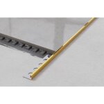 Ilcom - profil d'angle j rectifi� en acier inoxydable pour carrelage 1. 2cm x 270cm - or brillant