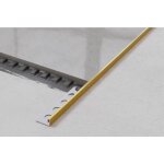 Profil d?angle rectifi� js en acier inoxydable pour carrelage 1. 2cm x 270cm - or satin�