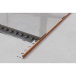 Profil d'angle j rectifi� en acier inoxydable pour carrelage 1cm x 270cm - cuivre brillant