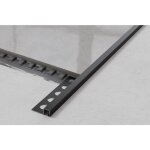 Ilcom - profil d�coratif qs en acier inoxydable pour carrelage 1. 2cm x 270cm - noir satin�