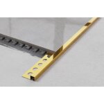 Ilcom - profil d�coratif qs en acier inoxydable pour carrelage 1. 2cm x 270cm - or brillant