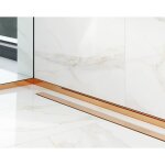 Profil de douche pour le fond avant lc cuivre poli - 1300 x 30 x 12 mm