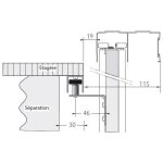 Corniere u / 25x25x25 / coul. s / rampant longueur 2, 55ml / aluminium blanc