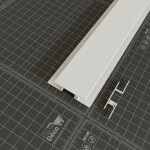 Profil multifonction pvc clipsable - 8 mm - longueur 2. 60 m - blanc