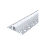 Profil aluminium  enduire gris pour ruban led 2m