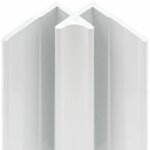 Profil d'angle intrieur pour panneau mural de douche, dcodesign schulte blanc, 210 cm