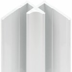 Profil� d'angle int�rieur pour panneau mural de douche, d�codesign schulte blanc, 210 cm
