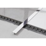 Profil� t universel couvre - joint en acier inoxydable 2cm x 244cm - argent brillant