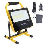 Projecteur ext�rieur led rechargeable ip65, lampe portable �tanche 100w 9000lm 6500k