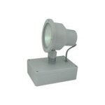 Projecteur iodure 70w gris h270mm  145mm sur patre avec lampe 3000k gx8. 5 5180lm platine elec t2 ik10 ...