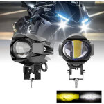 Projecteur led auto moto monoculaire, phare auxiliaire ext�rieur lentille double lumi�re, 20w 2000lm ...