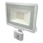 Projecteur led blanc 30w (150w)  dtecteur ip65 2400lm - blanc chaud 2700k