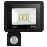 Projecteur led ext�rieur 20w avec d�tecteur de mouvement 6500k projecteur led ext�rieur, ip66 avec lampe ...
