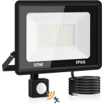 Projecteur led exterieur detecteur de mouvement 50w, super lumineux 5000lm projecteur led exterieur, ...