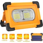 Projecteur led rechargeable lampe chantier 80w 4000 lumens projecteur portable avec pannea solaire 4 ...