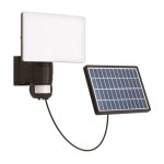 Projecteur mural solaire led ip44 � d�tection de mouvement, 1000 lumens, 6500 kelvin, blanc froid - prs1000d ...