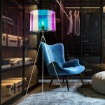 Projecteurs de plafond sur pied design salon / chambre  coucher lampe sur pied multicolore dans un ensemble ...