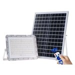 Projecteur solaire led 20w ip65 (panneau solaire + t�l�commande inclus) - blanc froid 6000k - 8000k silamp ...