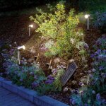 Projecteur solaire  led esotec powertrio avec 3 spots en acier inoxydable mtal ip44 102705