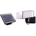 Projecteur solaire led noir 2 t�tes orientables, 10w, 685 lumens, ip44, 4000k blanc - neutre, d�tecteur ...