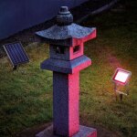 Projecteur solaire rgb projecteur color lumire solaire led dcoration de jardin esotec 102703