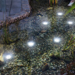 Projecteur solaire sous - marin �clairage d�tang de jardin lampe solaire esotec 102150