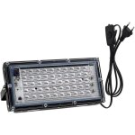 Projecteur uv led noir 300 w - �tanche - pour jardin, parking, terrasse et aire de jeux - parfait pour ...