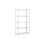 Kit panda avec 5 e'tage'res a' tiges entie'res 120x40x196h cm en tole peinte grise capacite' 80 kg par ...