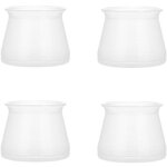 Protecteurs de pieds de chaise en silicone, design ferm�, �lastiques et faciles � nettoyer, transparents ...