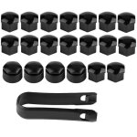 Protection antivol pour �crous de jante - 20 pi�ces 17mm, capuchons noirs