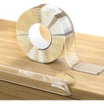 Vurahome - protection b�b� de table et meuble transparent, 5m de nano ruban pr� - adh�sif extra fort, ...