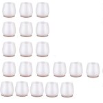 Protege 20pcs pied de chaise protectors capuchon protecteur couvre transparent rond antibruit xs fit