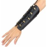 Prot�ge - bras en cuir armguard pour tir � l'arc brun / noir adulte jeunesse protection en cuir prot�ge ...