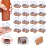Prot�ge - pieds de chaise en silicone anti - rayures et anti - bruit - 16 pi�ces transparent 3, 2 x 4. ...