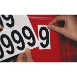 Provost - lettres et chiffres adh�sifs blancs en vinyle - marquage uniforme pour rayonnages et bacs