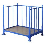 Provost - palette claire - voie � 3 ridelles en acier bleu fonc� - format 1200 x 1000 mm