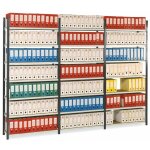 Provost - rayonnage tubulaire d'archives prospace + - longueur 940 mm - tablettes peintes