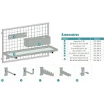 Provost - support bac m�tal pour panneau grillag� optim - mod�le a