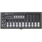 Jeu de cls  douille proxxon inchtx inch, 1 / 4 inch + 1 / 2 inch (29 pcs. )