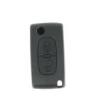 Psa2087 - coque de cle psa 107 207 307 308 407 c1 a c8 evasion - 2 boutons sans lame