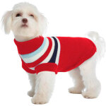 Pull pour chiens � col roul�, double tricot pour l'ext�rieur, adapt� aux petites et grandes tailles.