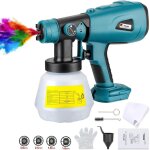 Pulv�risateur de peinture sans fil compatible avec batterie au lithium 18 v makita pour cl�tures, terrasses, ...