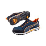 Puma - baskets de scurit s3 crosstwist low 643100 - orange / bleu clair - 43