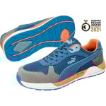 Puma safety shoes - chaussures de scurit basses frontside low s1p esd hro src - bleu / orange 45