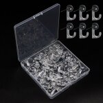 Punaises transparentes 50 pi�ces punaises crochets de suspension crochets muraux en plastique pour tableau ...