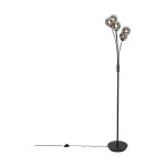 Athens - lampadaire - 5 lumi�re - h 1600 mm - noir - rustique - �clairage int�rieur - salon i chambre ...
