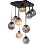 Qazqa - athens - plafonnier - 9 lumi�re - l 31 cm - noir et or - moderne - �clairage int�rieur - salon ...